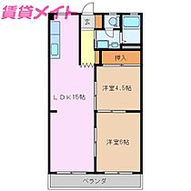 三重県津市一身田中野（賃貸マンション2LDK・3階・53.46㎡） その2