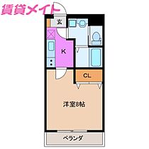 三重県津市江戸橋2丁目（賃貸マンション1K・2階・26.22㎡） その2