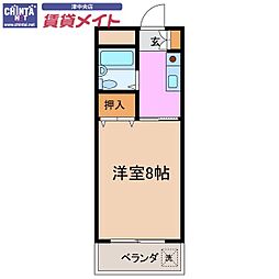サンロイヤル東丸之内 1Kの間取図画像