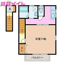 三重県津市島崎町（賃貸アパート1K・2階・36.40㎡） その2