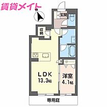 三重県津市南丸之内（賃貸マンション1LDK・1階・45.01㎡） その2