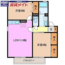 シャローム B棟 2階/-