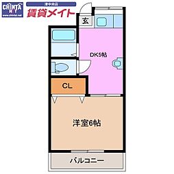 コーポイトウ 1DKの間取図画像