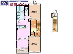 キャトル・スールS 2LDKの間取図画像