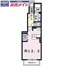 T・HNOVA ワンルームの間取図画像