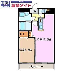 ライフコートマルノウチ 1LDKの間取図画像