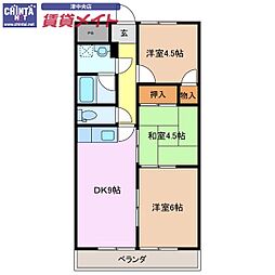 🉐敷金礼金0円！🉐リパルティーレ津新町　B棟