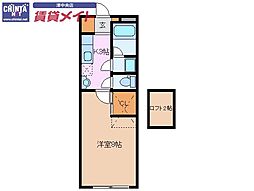 アパート 1Kの間取図画像