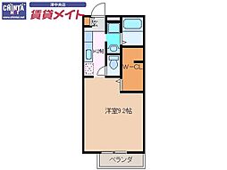 ピュアハイツ2 1Kの間取図画像