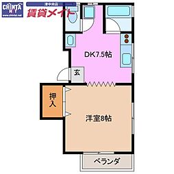 アンセーヌ ビラ A 2階/-