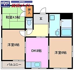 ハナトピア 3DKの間取図画像