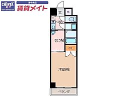 ロイヤル江戸橋 1DKの間取図画像