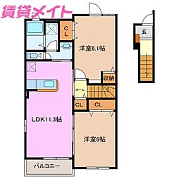 ラフレシール　Ｃ棟 2階