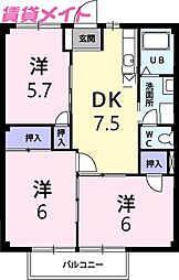 間取図画像 3DK