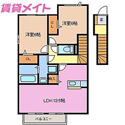 ジャルダン　Ａ 2階