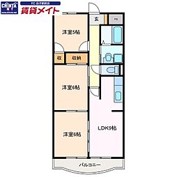 クレセント桜島 3LDKの間取図画像