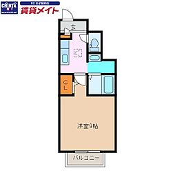 ミルキーウェイ 1Kの間取図画像