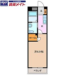 GRANDUKESUZUKA 1Kの間取図画像