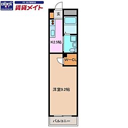 GRANDUKESUZUKA 1Kの間取図画像