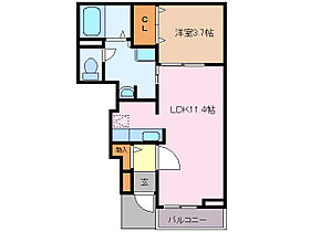 アニバーサリーII 105 ｜ 三重県伊勢市神田久志本町（賃貸アパート1LDK・1階・37.13㎡） その2