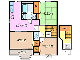 クレストファミール　Ａ棟 201 ｜ 三重県伊勢市通町（賃貸アパート3LDK・2階・53.51㎡） その2