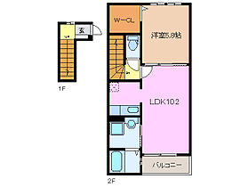 ラ・プラージュ 203 ｜ 三重県伊勢市宮後３丁目（賃貸アパート1LDK・2階・43.80㎡） その2