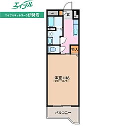 メゾンブローニュ10 1Kの間取図画像