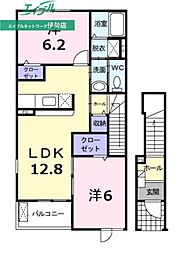 セレッソB 2LDKの間取図画像