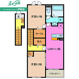 ユウア　プルメリア　Ａ 2階