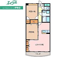 メゾンプランドール 2LDKの間取図画像