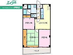 パーシモンヒルズ 3LDKの間取図画像