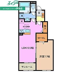 グラスロードII　Ｂ 1階/-