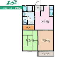 ミルキーウェイ 2DKの間取図画像