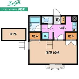 メゾン倉田山 1Kの間取図画像