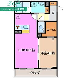 シャーメゾンForYou 1LDKの間取図画像