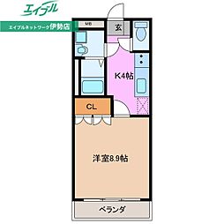 スターリィパレス1 1Kの間取図画像