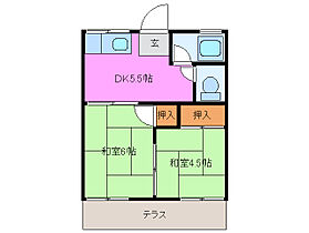 コーポ一本松 105 ｜ 三重県津市久居烏木町（賃貸アパート2K・1階・38.00㎡） その2