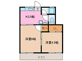 高橋マンション 3 ｜ 三重県松阪市鎌田町（賃貸アパート2K・1階・33.20㎡） その2