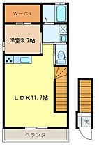 Bell　tree 2C ｜ 三重県津市香良洲町川原（賃貸アパート1LDK・2階・41.80㎡） その2