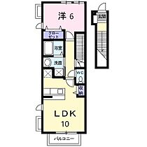 フィオーレ　凛 203 ｜ 三重県津市高茶屋５丁目（賃貸アパート1LDK・2階・41.98㎡） その2