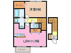 プラム・グローヴ 201 ｜ 三重県津市久居西鷹跡町（賃貸アパート1LDK・2階・46.28㎡） その2