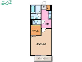 ブランドール  ｜ 三重県津市高茶屋小森上野町（賃貸アパート1K・2階・30.03㎡） その2