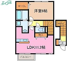 プラム・グローヴ  ｜ 三重県津市久居西鷹跡町（賃貸アパート1LDK・2階・46.28㎡） その2