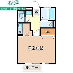 シャルム 1階ワンルームの間取り