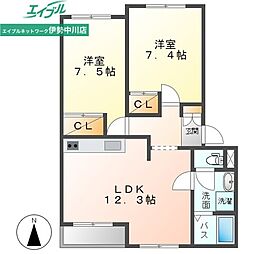 グリーン コーポ セブンズ シルク Ｃ 2階/-