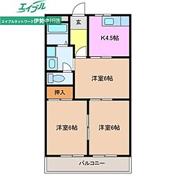 ダイヤマンションA・B棟 2階/-