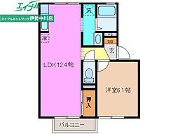 パストラル 1LDKの間取図画像