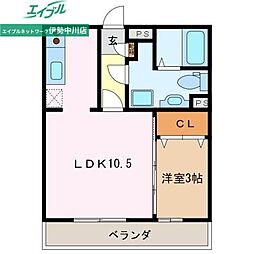 ツーファイブ 1LDKの間取図画像