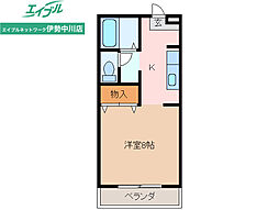 ロイヤルガーデン2 1Kの間取図画像