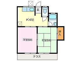 東新コーポ 3 ｜ 三重県松阪市船江町（賃貸アパート2K・1階・38.00㎡） その2